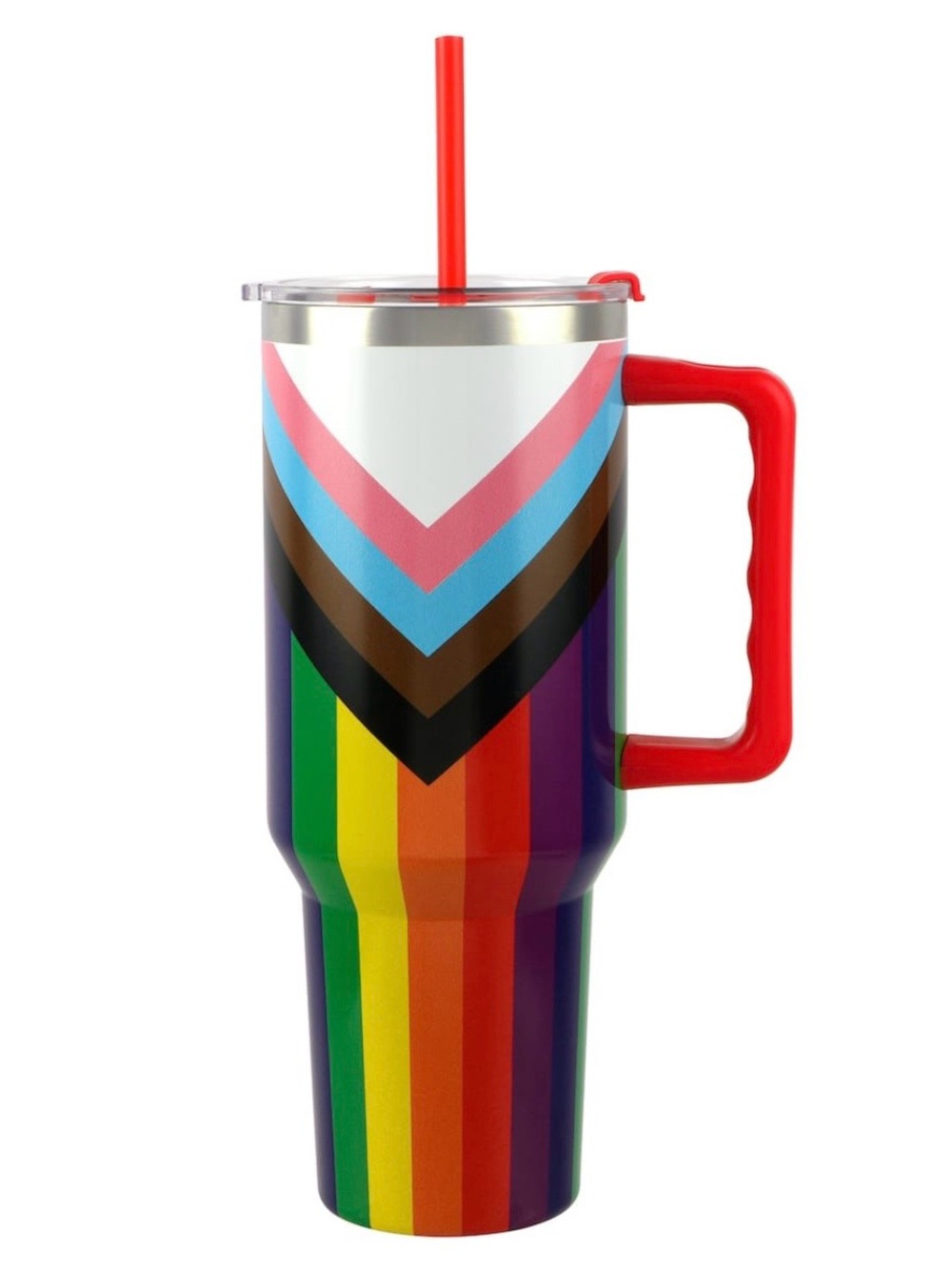 40 oz Stainless Steel Insulated Pride Tumbler * Hot Cold * Leak-proof Lid Straw